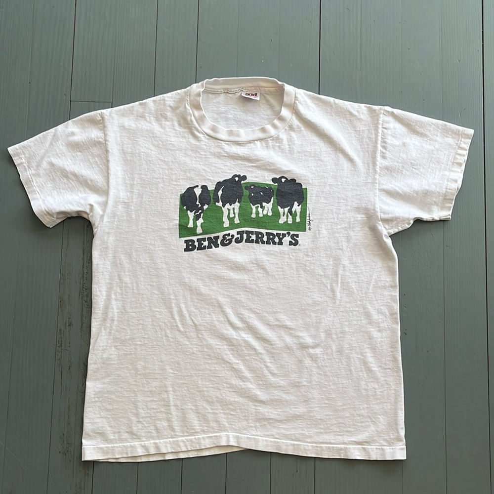 Vtg 90s  Ben & Jerry’s euphoria by Woody Jackson 1992 XL 100% Cotton tshirt